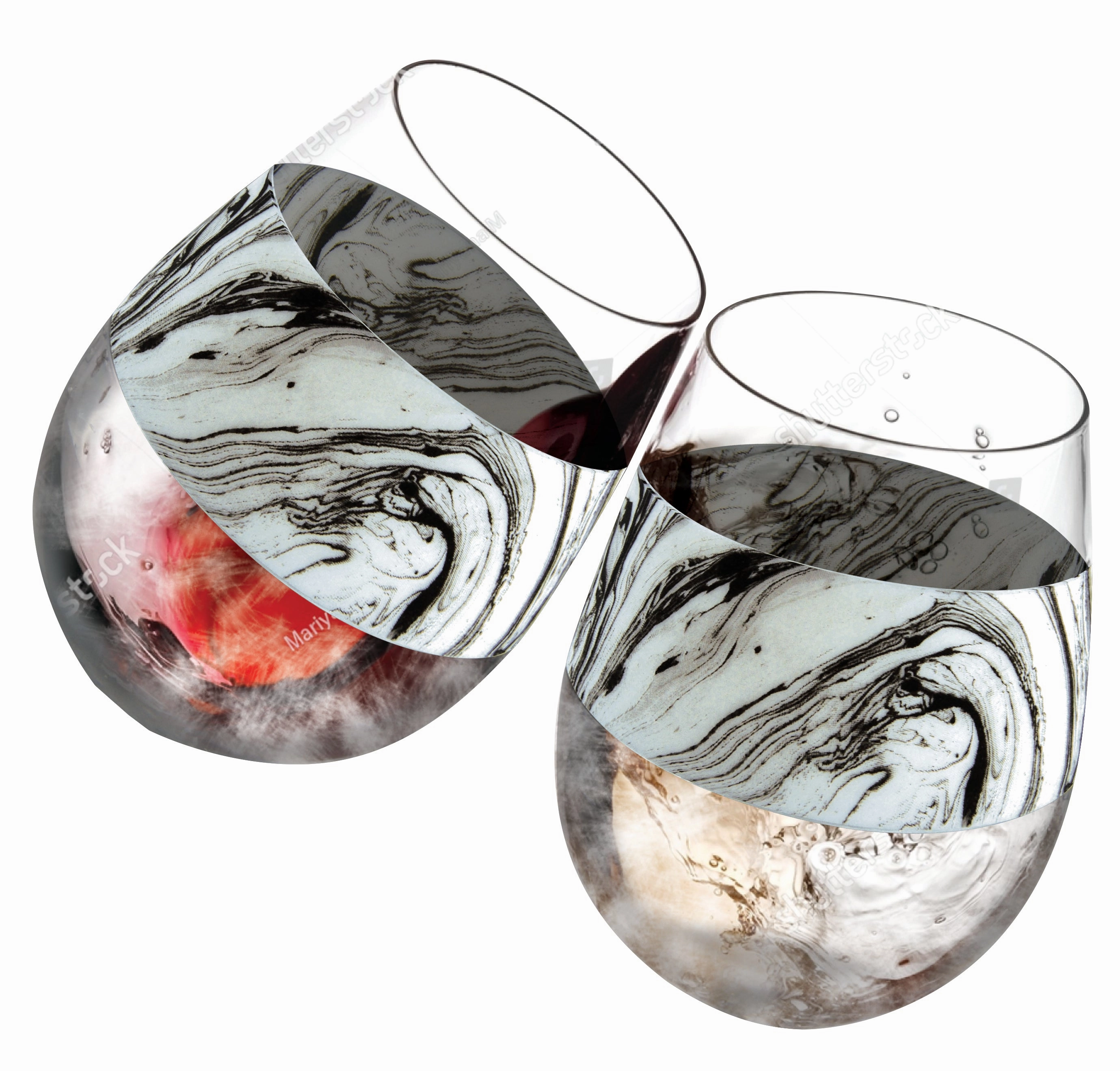 8.5 oz Insulated Freezer Gel Wine Cup - 6 Pieces Per Retail Ready Display 23060