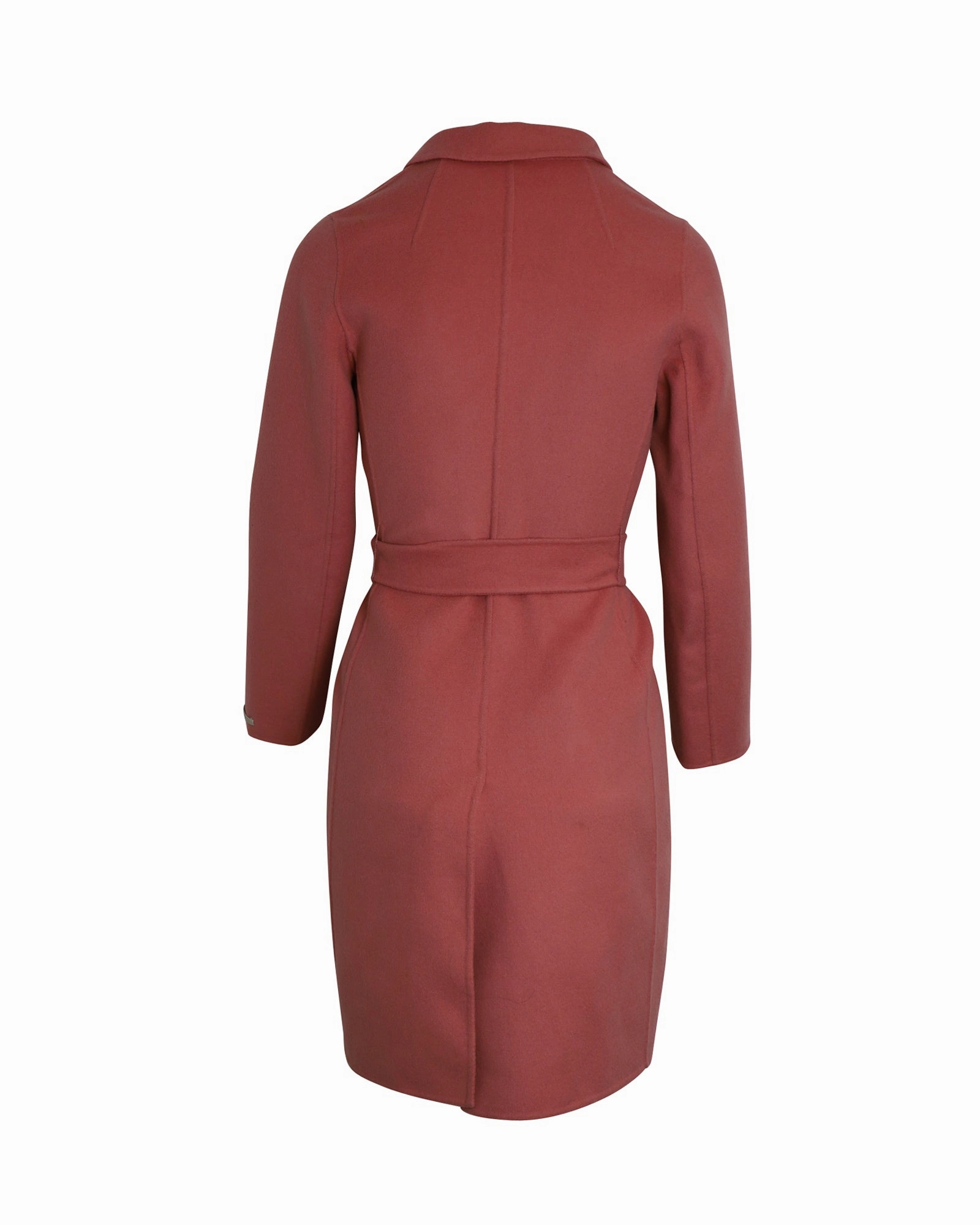 'S Max Mara Wrap Coat in Pink Wool