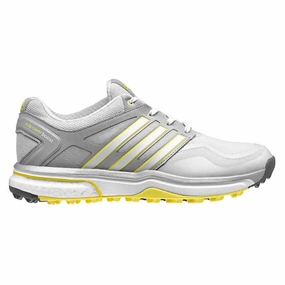 Adidas Adipower Sport Boost Spikeless Golf Shoes CLOSEOUT Gray/White/Yellow - Women