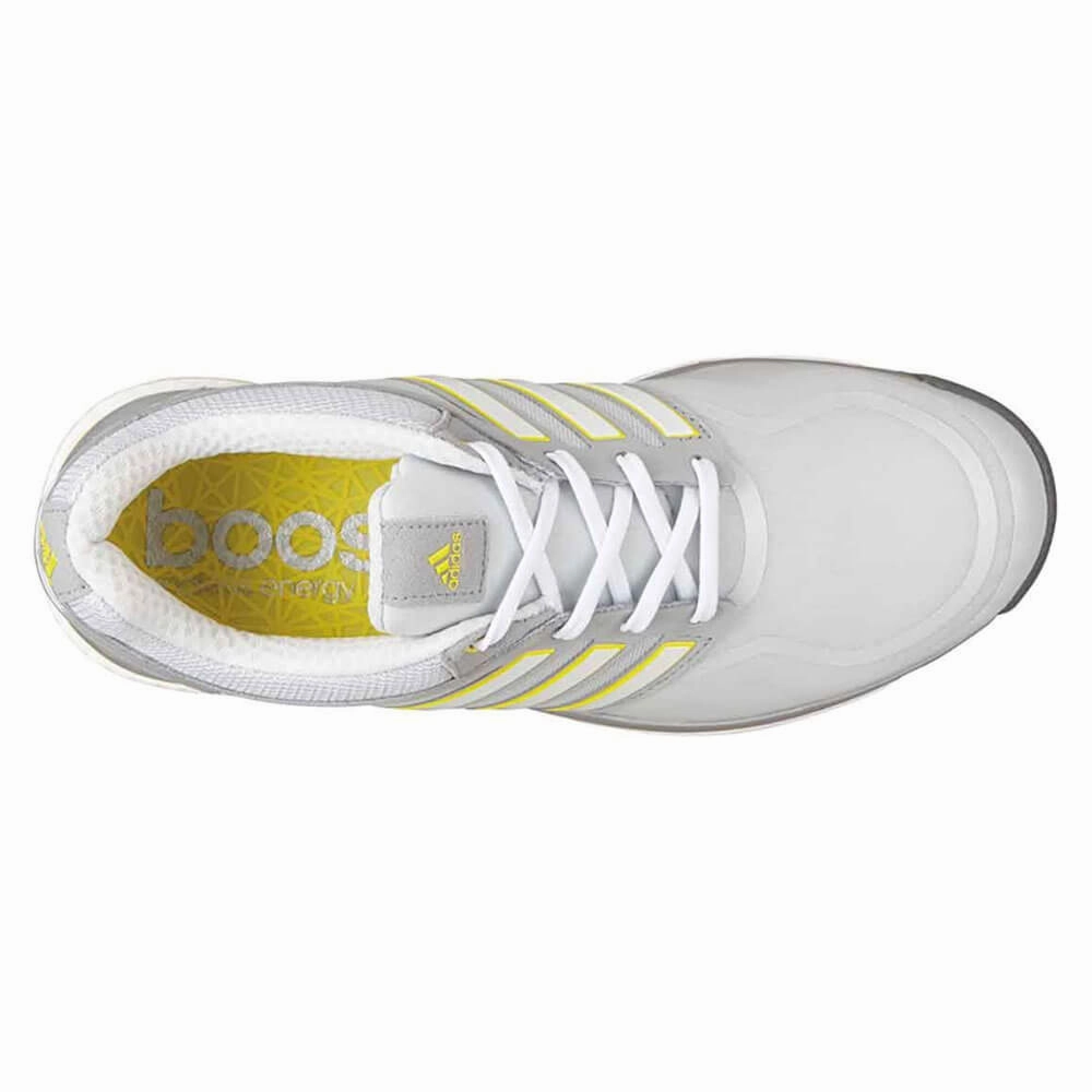 Adidas Adipower Sport Boost Spikeless Golf Shoes CLOSEOUT Gray/White/Yellow - Women