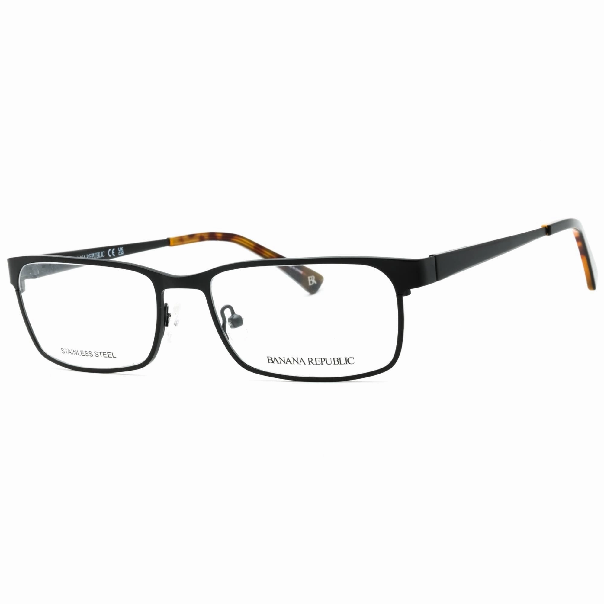 Banana Republic Men's Eyeglasses - Satin Black Metal Full Rim Frame | Carlyle 0003 00