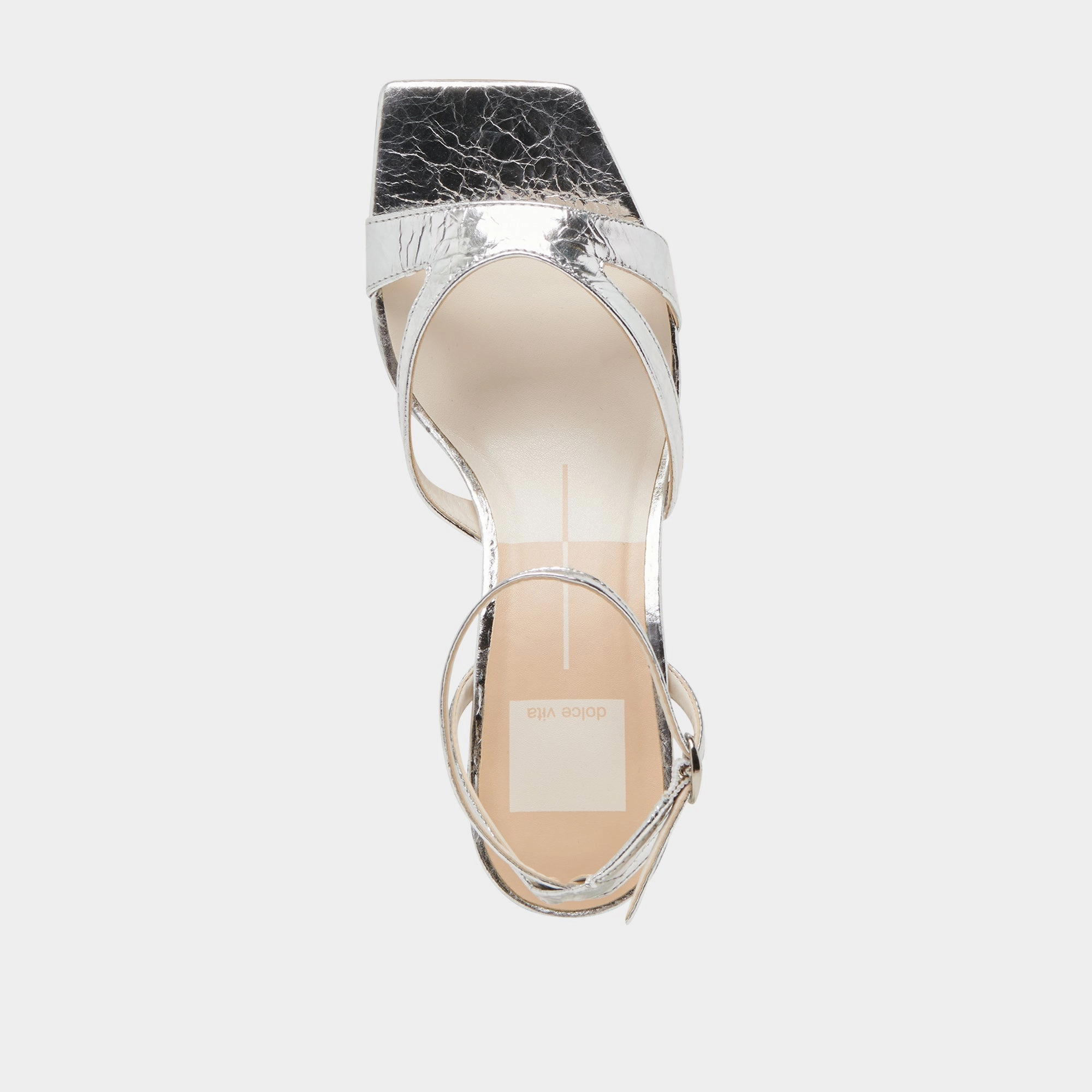 BECKI HEELS SILVER DISTRESSED LEATHER