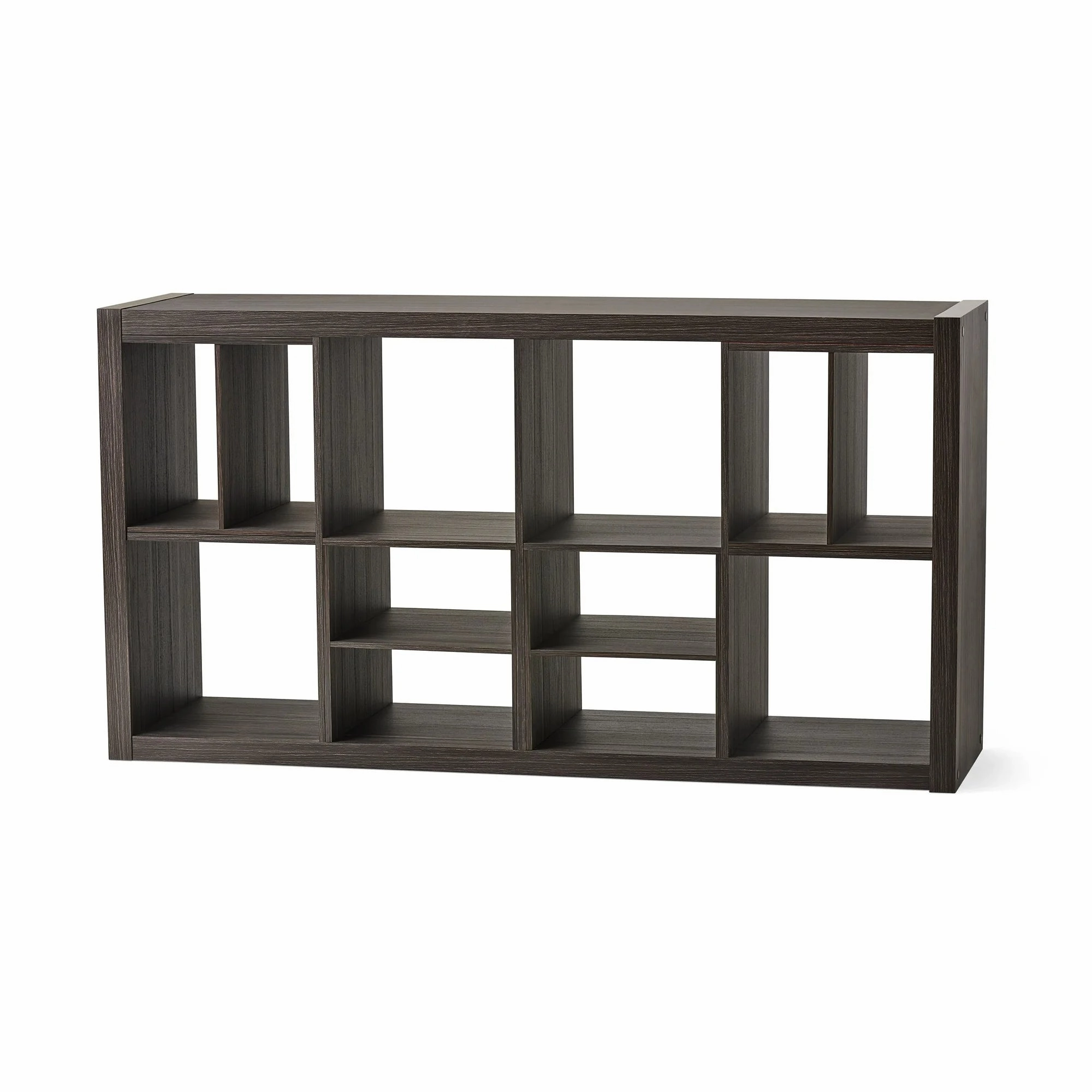 Better Homes & Gardens BH5336278612066 8-Cube Organizer with 4 H-Shelf Inserts, Tobacco Oak