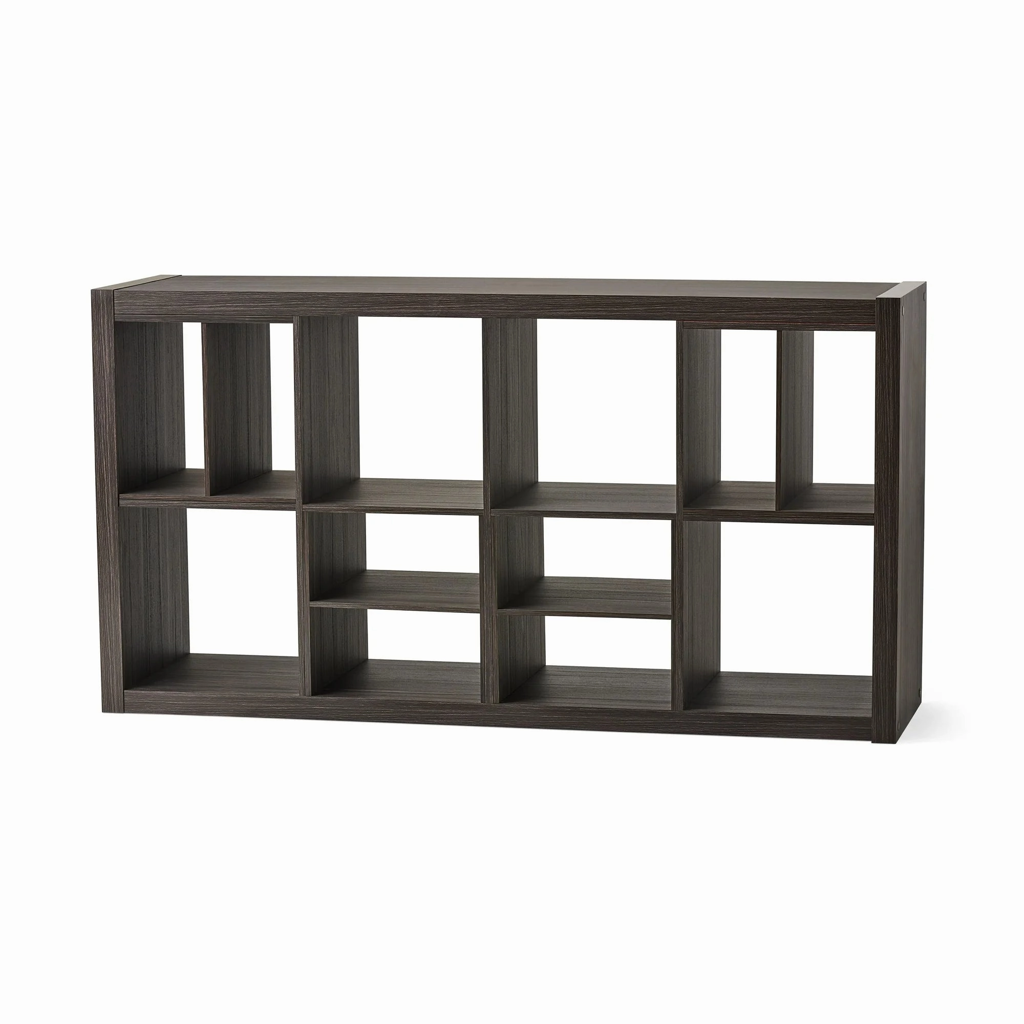 Better Homes & Gardens BH5336278612066 8-Cube Organizer with 4 H-Shelf Inserts, Tobacco Oak