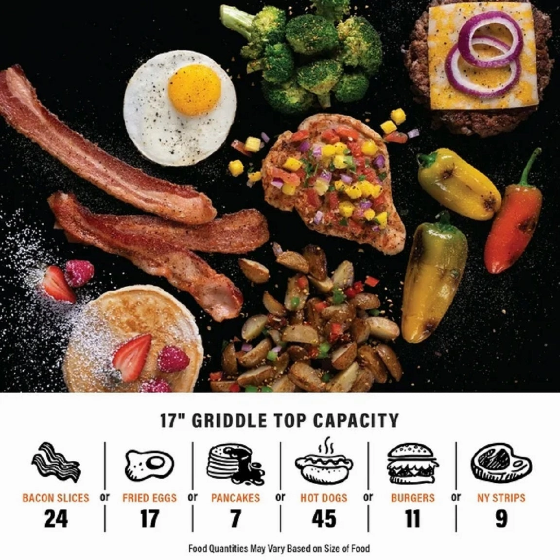 Blackstone 2127 Adventure Ready Single Burner 17" Tabletop Griddle With Non-Slip Feet