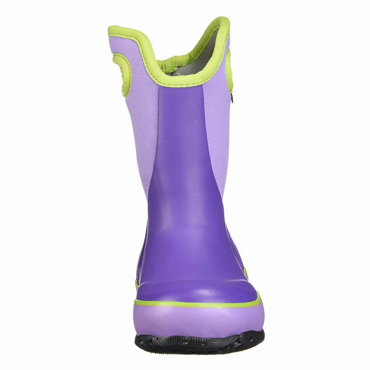 Bogs 72292 Kid's Slushie Solid Insulated Rain Boots, Purple Multi