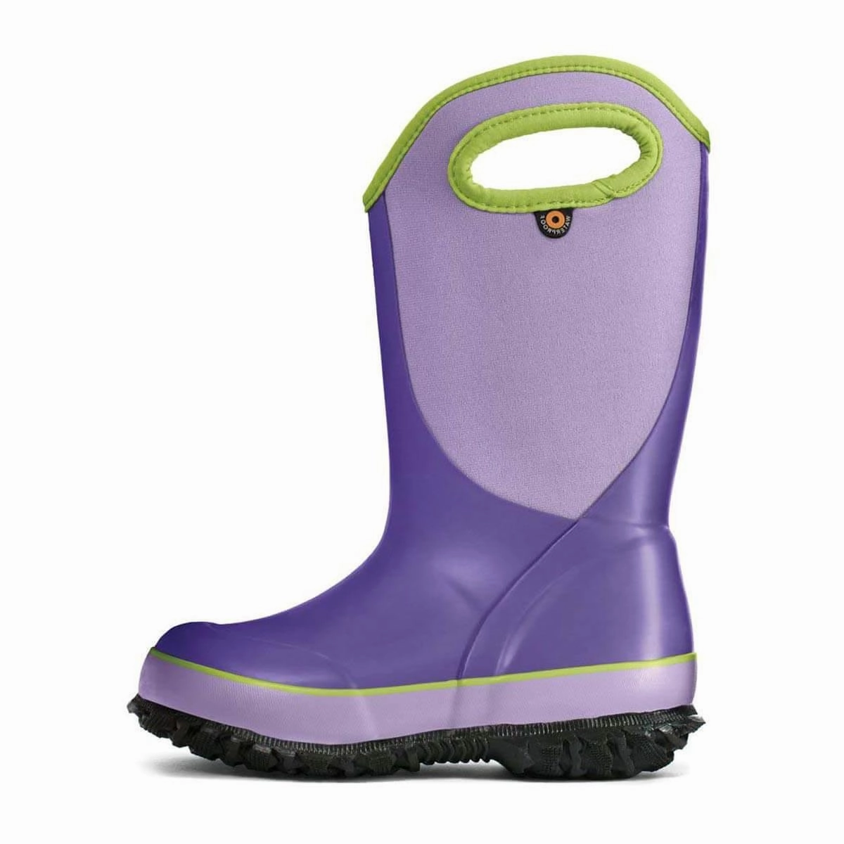 Bogs 72292 Kid's Slushie Solid Insulated Rain Boots, Purple Multi