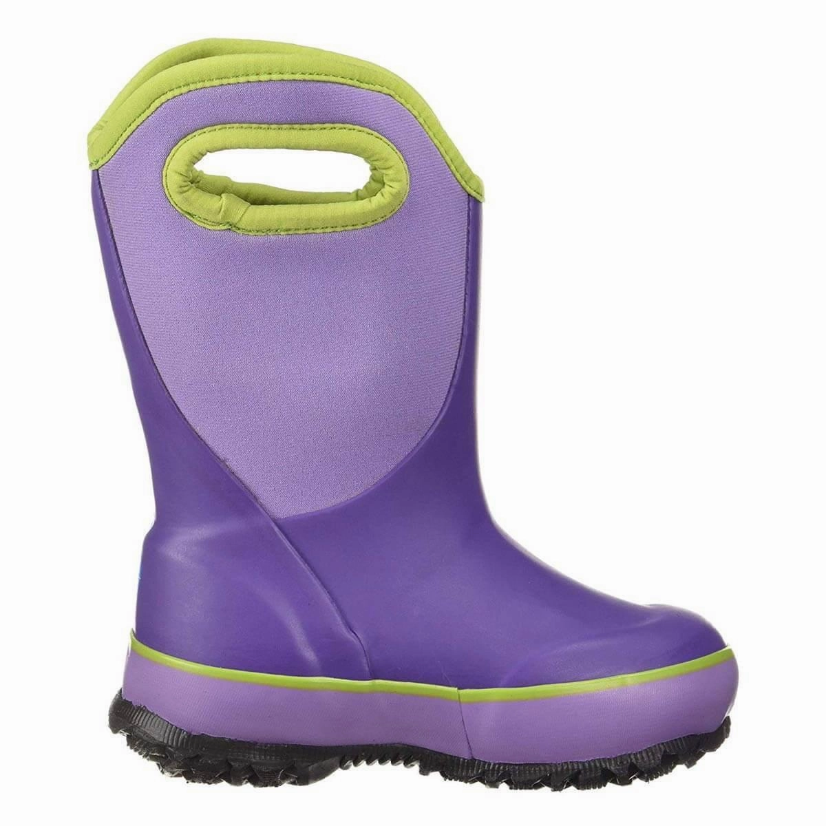 Bogs 72292 Kid's Slushie Solid Insulated Rain Boots, Purple Multi