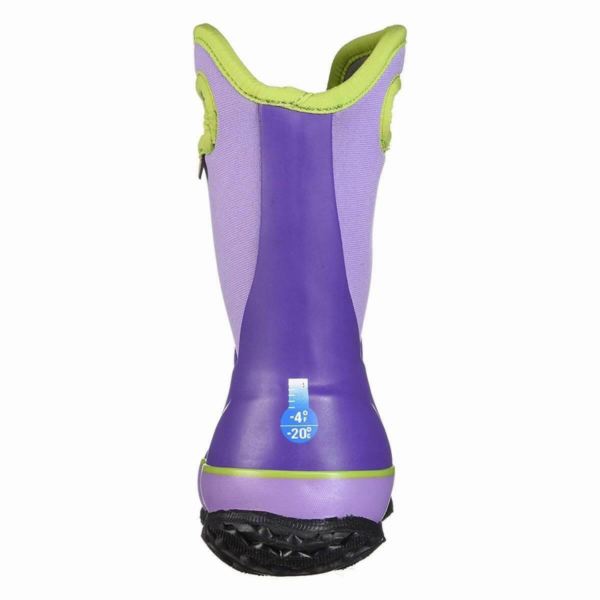 Bogs 72292 Kid's Slushie Solid Insulated Rain Boots, Purple Multi