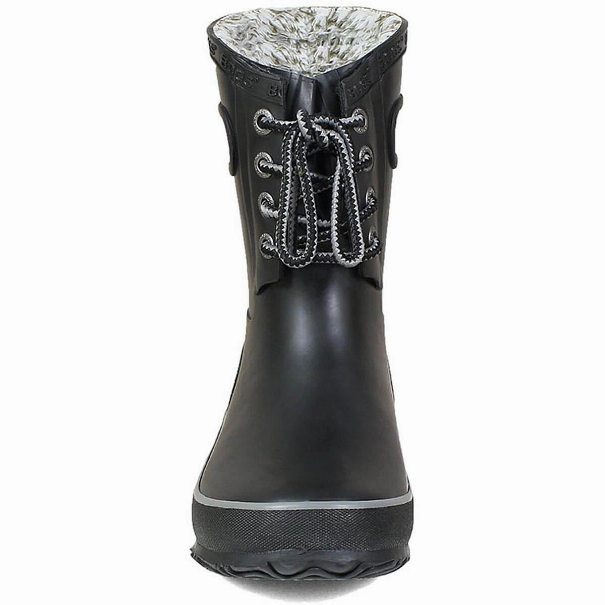 Bogs Kids' Insulated Rain Boots - Amanda Plush, Black | 72454-001