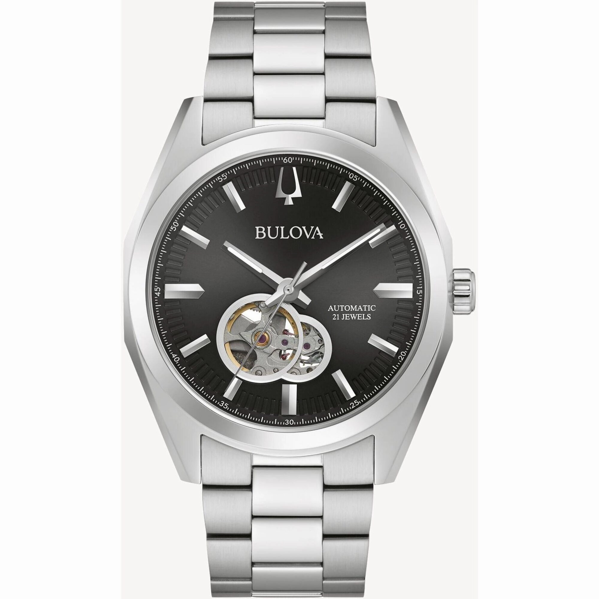 Bulova Men's Watch - Surveyor Classic Automatic Open Heart Dial Bracelet | 96A270