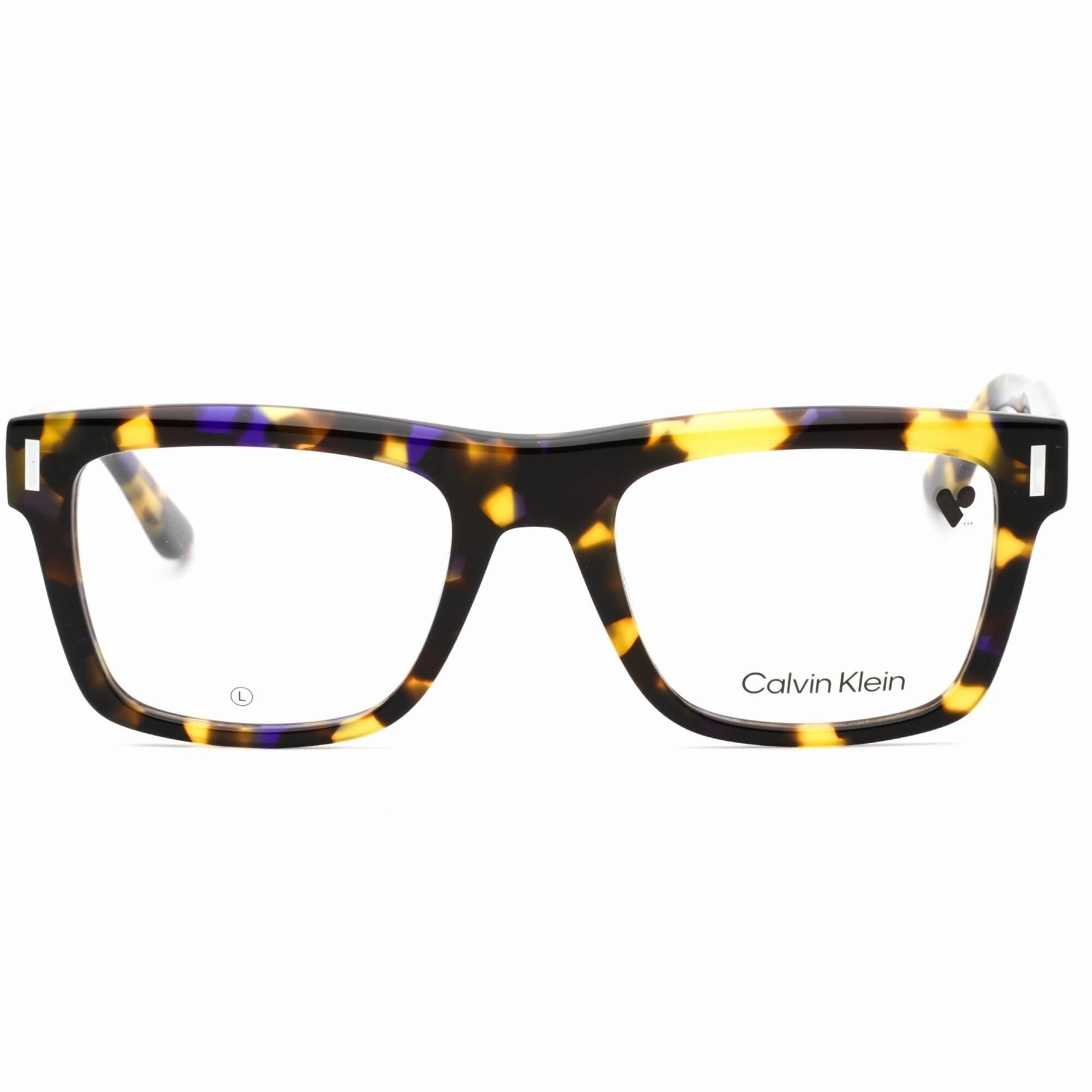 Calvin Klein Men's Eyeglasses - Brown Blue Havana Plastic Full Rim Frame | CK23519 218