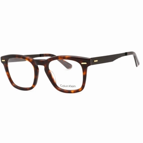 Calvin Klein Men's Eyeglasses - Brown Havana Plastic Cat Eye Full Rim | CK21517 220
