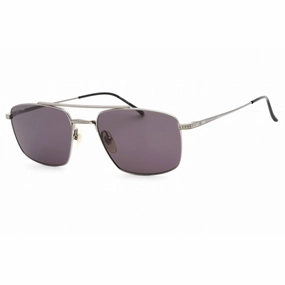 Calvin Klein Men's Sunglasses - Silver Rectangular Frame Mauve Lens | CK22111TS 045
