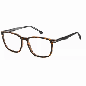 Carrera Men's Eyeglasses - Havana Plastic Full Rim Square Frame Demo Lens | 292 0086