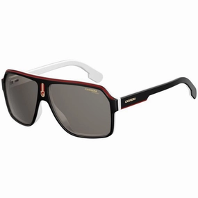 Carrera Men's Sunglasses - Black White Plastic Navigator Shape Frame | 1001/S 080S/M9