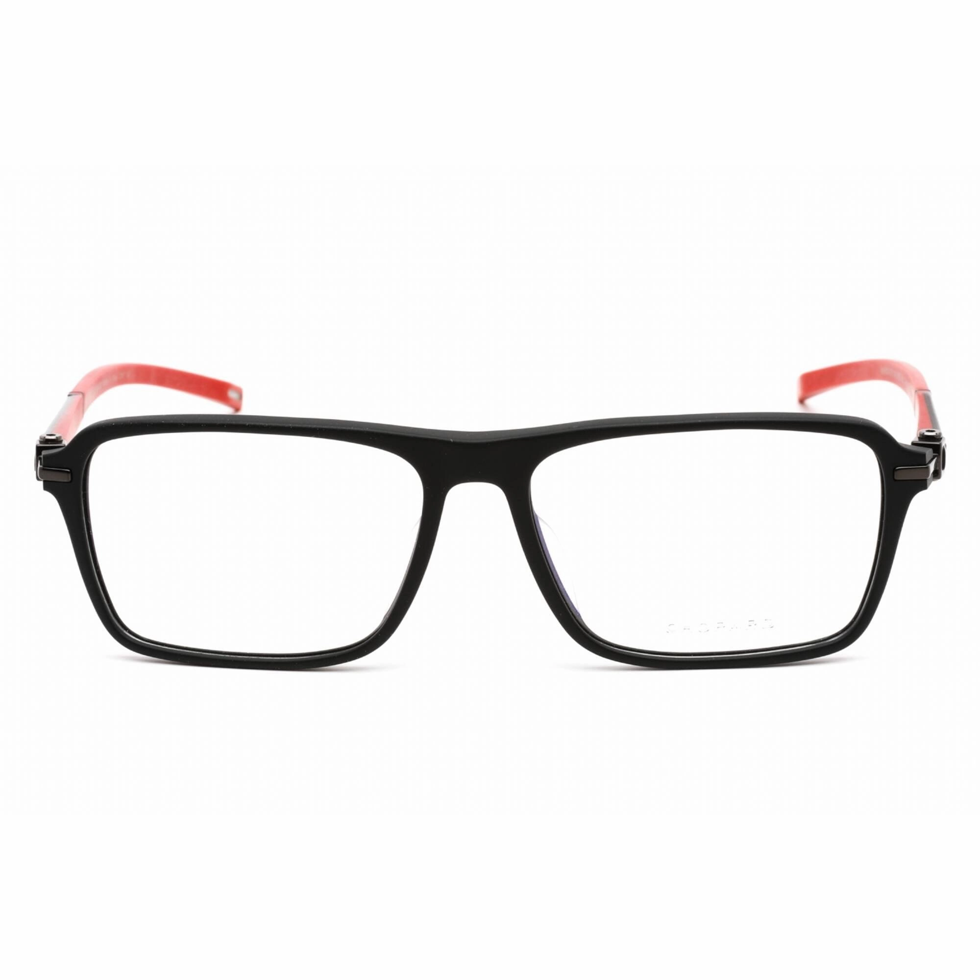 Chopard Men's Eyeglasses - Black Red Plastic Rectangular Shape Frame | VCH310 0703