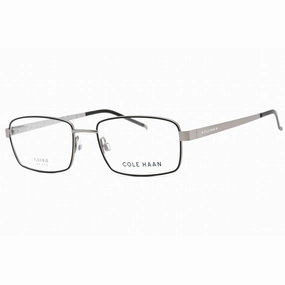 Cole Haan Men's Eyeglasses - Clear Demo Lens Black Rectangular Frame | CH4013 001