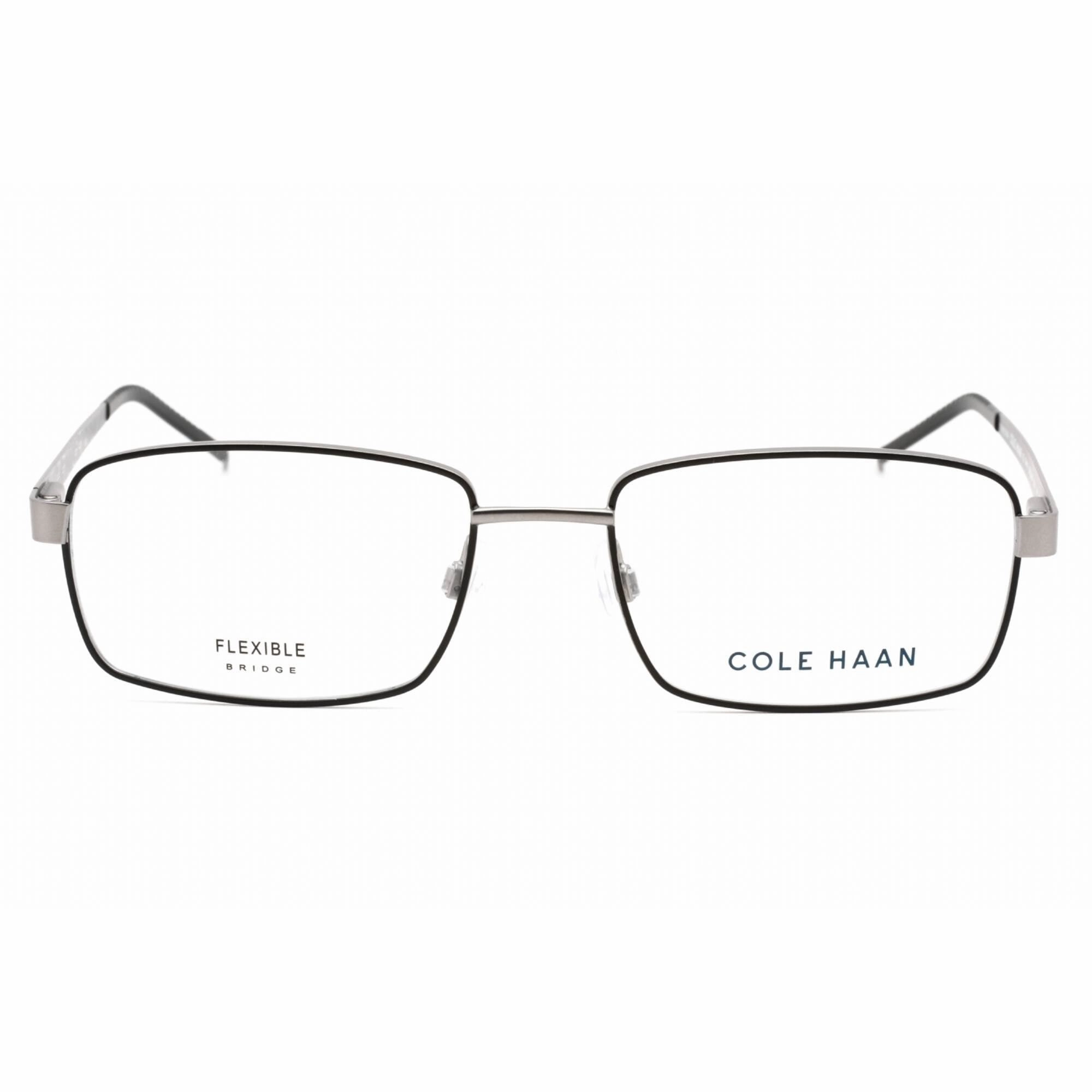 Cole Haan Men's Eyeglasses - Clear Demo Lens Black Rectangular Frame | CH4013 001