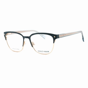 Cole Haan Men's Eyeglasses - Teal Rectangular Full Rim Frame Clear Lens | CH5023 330