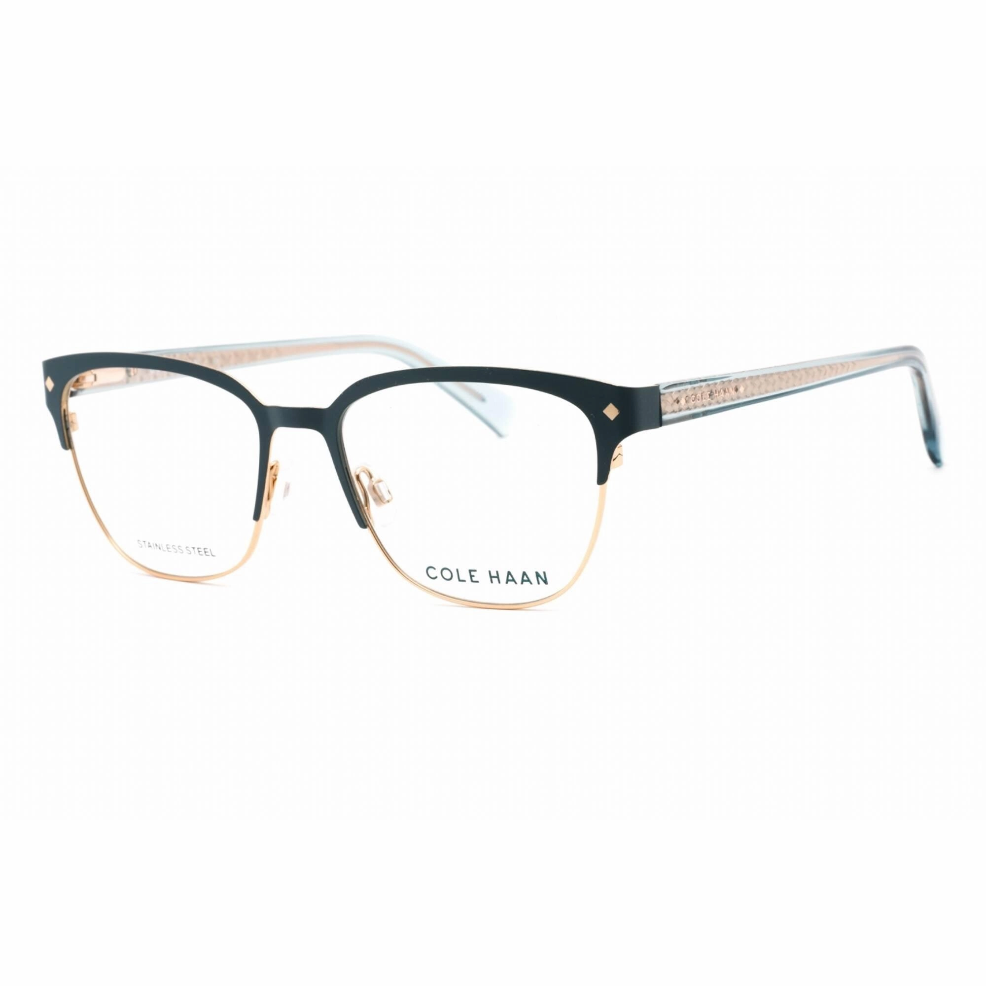 Cole Haan Men's Eyeglasses - Teal Rectangular Full Rim Frame Clear Lens | CH5023 330