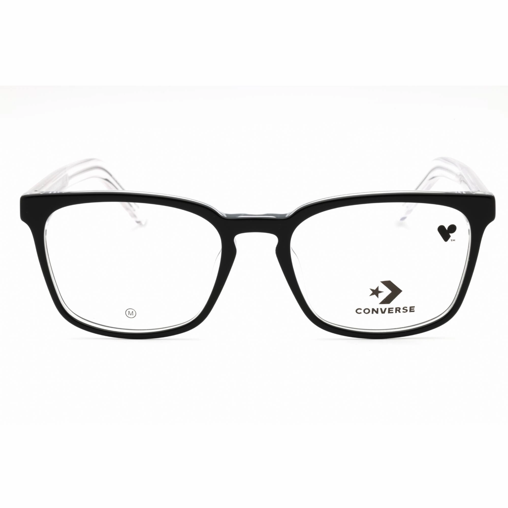 Converse Men's Eyeglasses - Black/Crystal Laminate Acetate Square Frame | CV5080 009