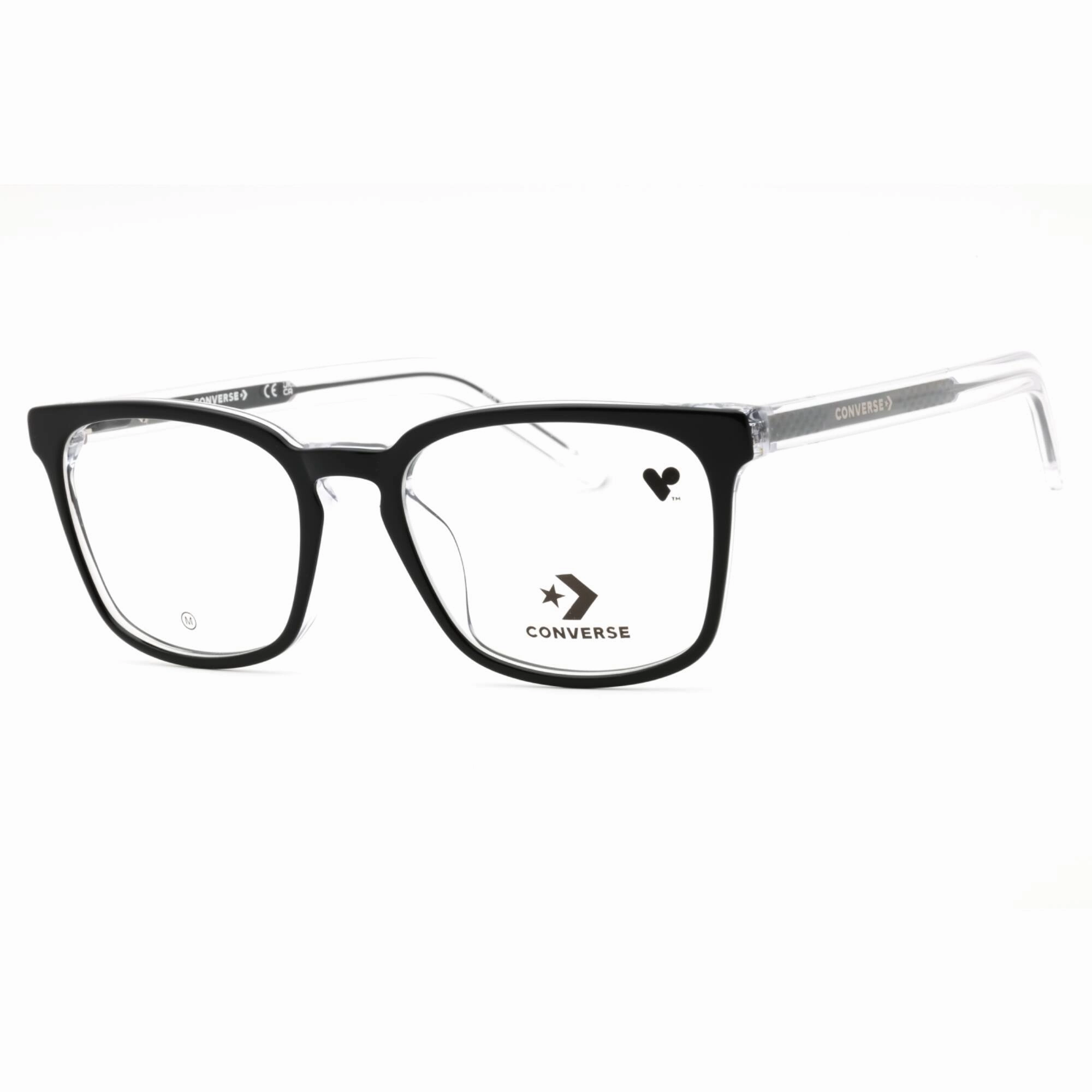 Converse Men's Eyeglasses - Black/Crystal Laminate Acetate Square Frame | CV5080 009