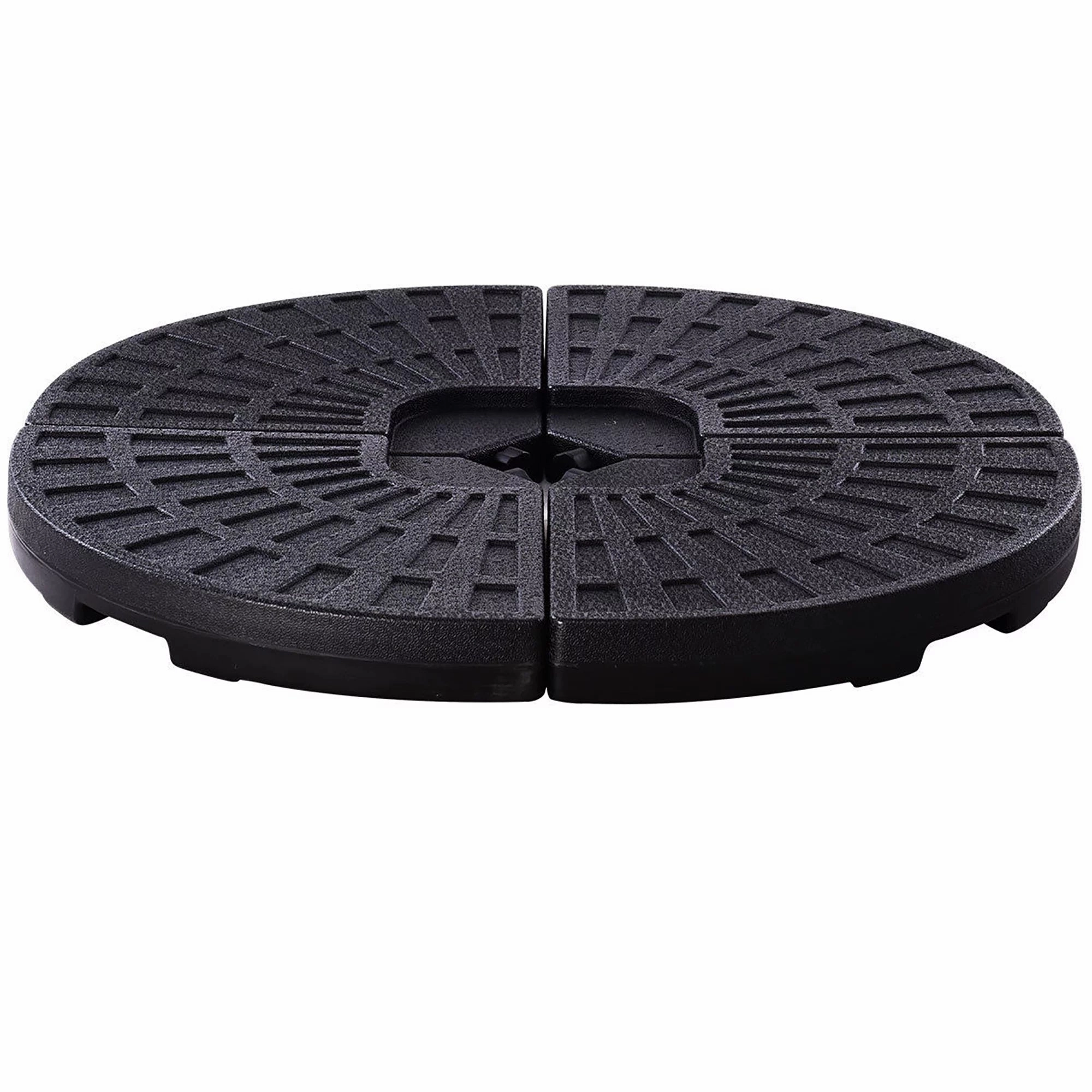 Costway OP3507new Goplus 4 Plate Patio Offset Umbrella Base Stand Weights Sand/Water Filled Base