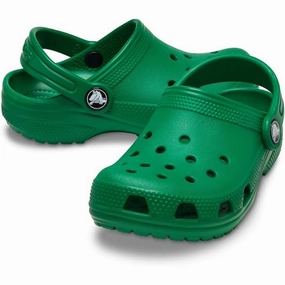 Crocs Kids' Classic Clog, 3 Little Kid, Green Lvy - Materials: Plastic