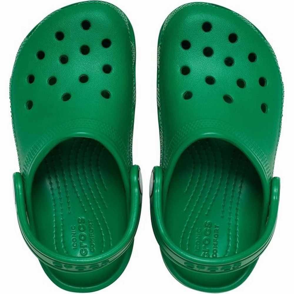 Crocs Kids' Classic Clog, 3 Little Kid, Green Lvy - Materials: Plastic