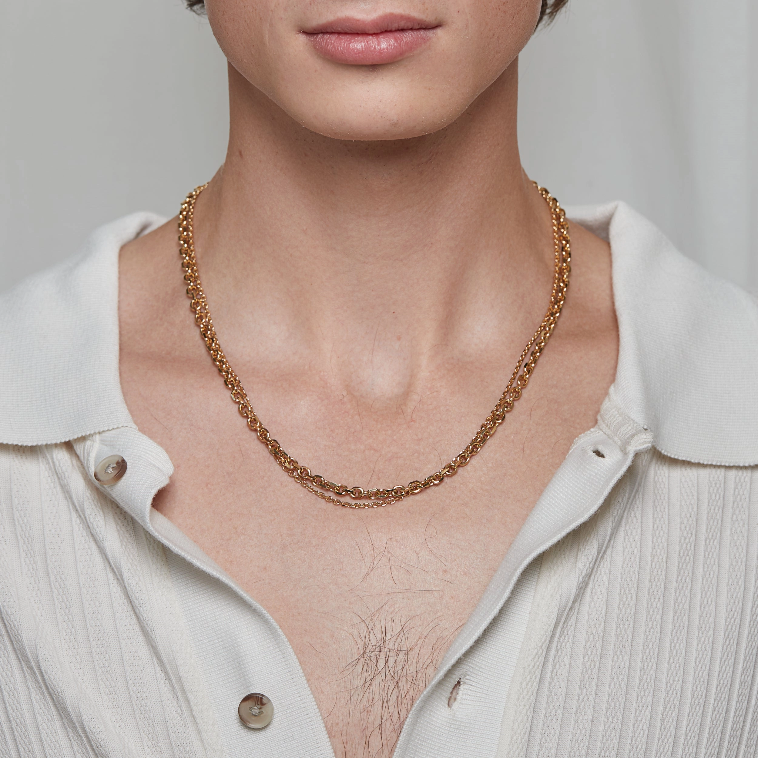 Diamond Cut Combo Chains in Gold
