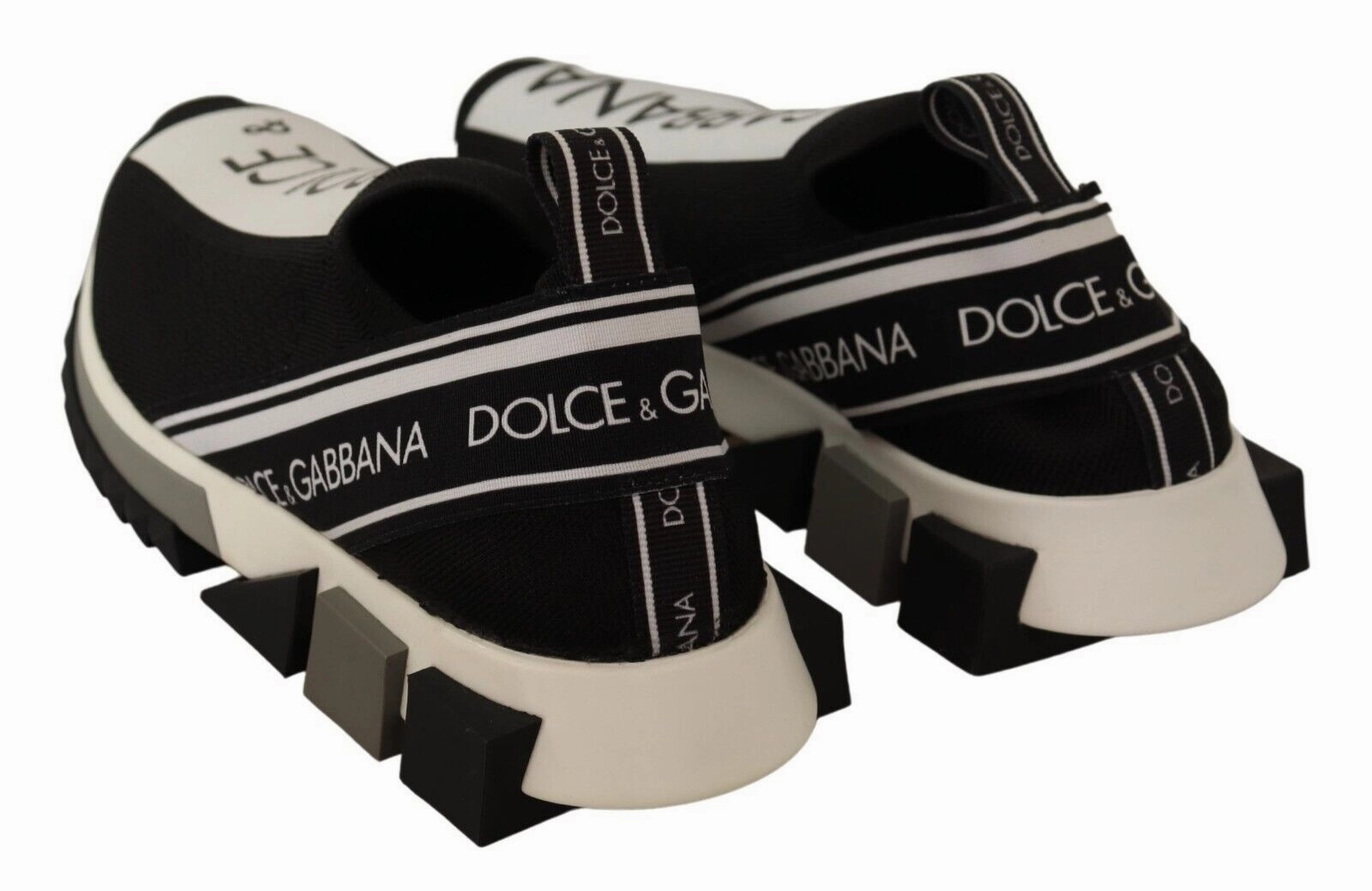 Dolce & Gabbana Chic Monochrome Sorrento Slip-On Men's Sneakers (Pre-Owned)