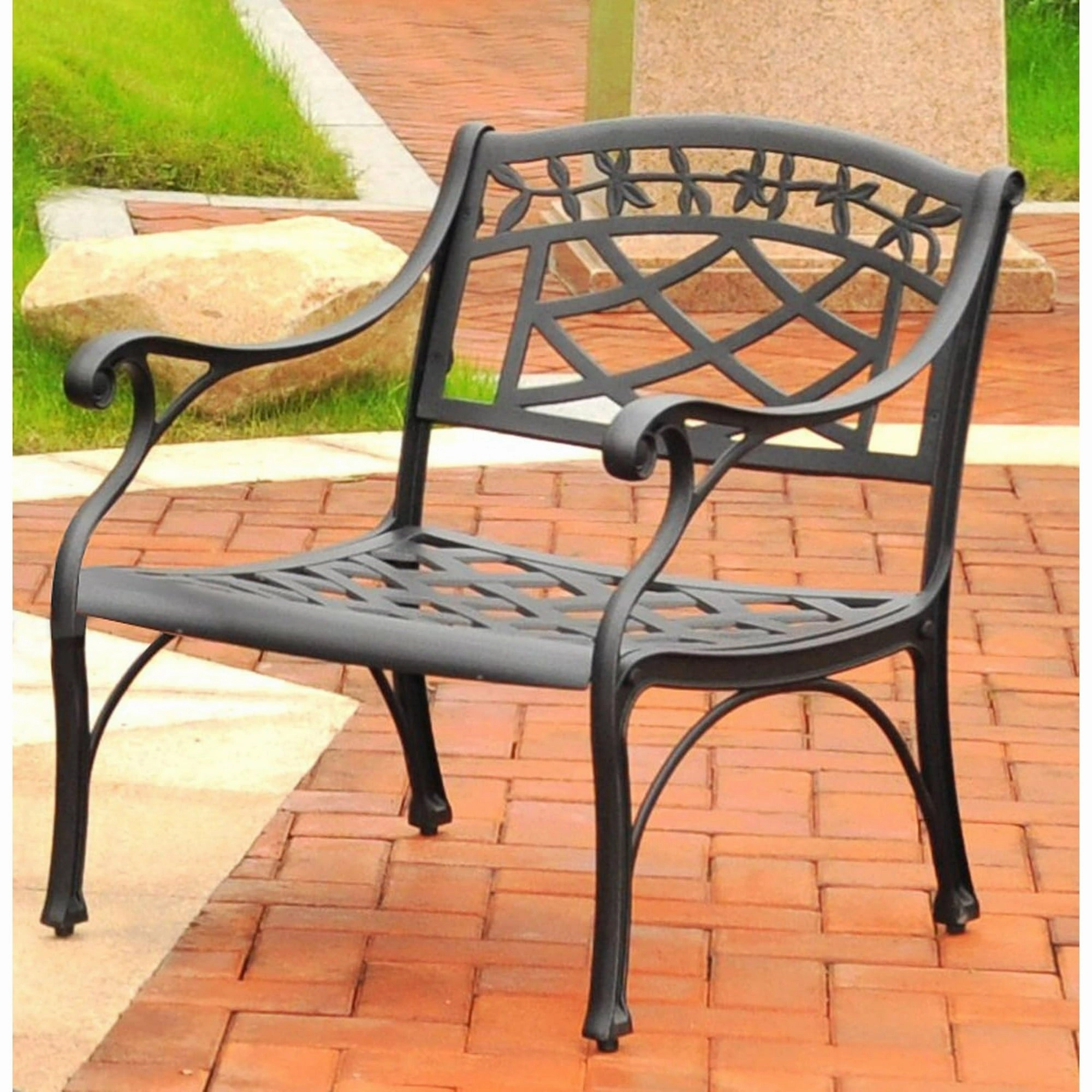 Ergode CO6103-BK-VV Furniture Heavy-Duty Cast Aluminum Outdoor Chair, Black