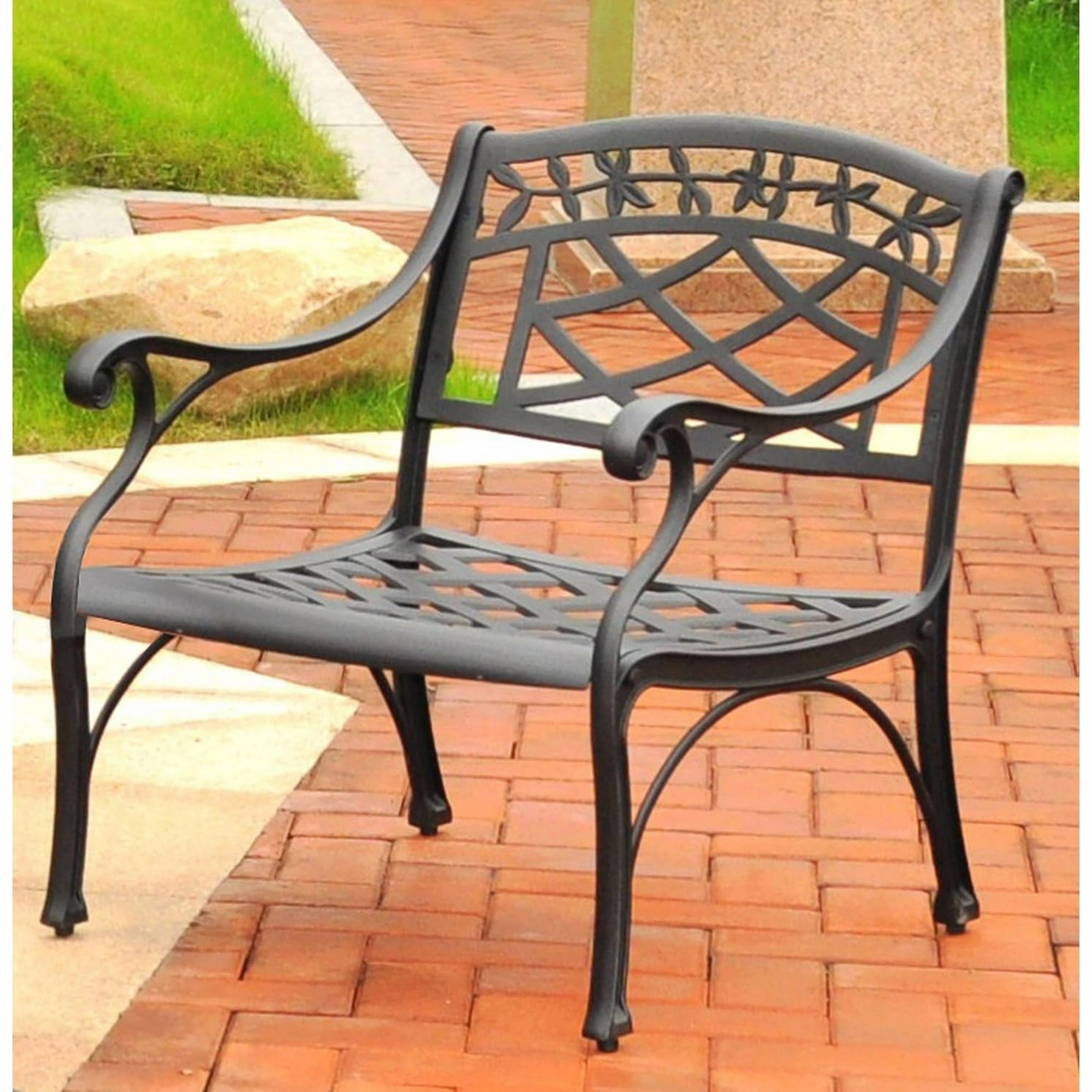 Ergode CO6103-BK-VV Furniture Heavy-Duty Cast Aluminum Outdoor Chair, Black