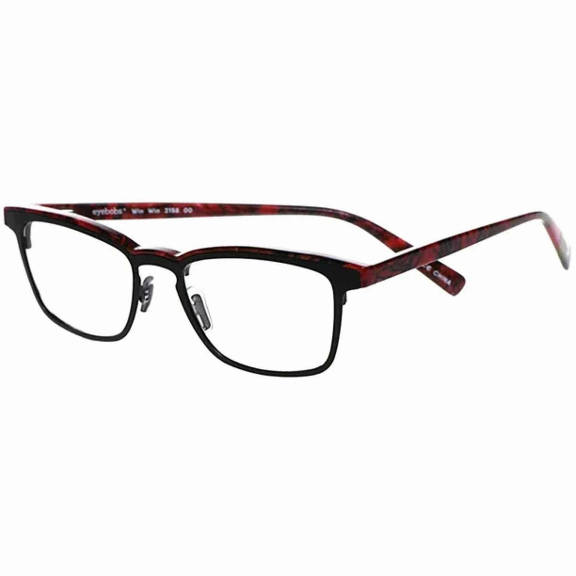 Eyebobs Men's Reading Glasses - Black Red Marble Plastic Frame,  3.50 | EYEBOBS 3158 0