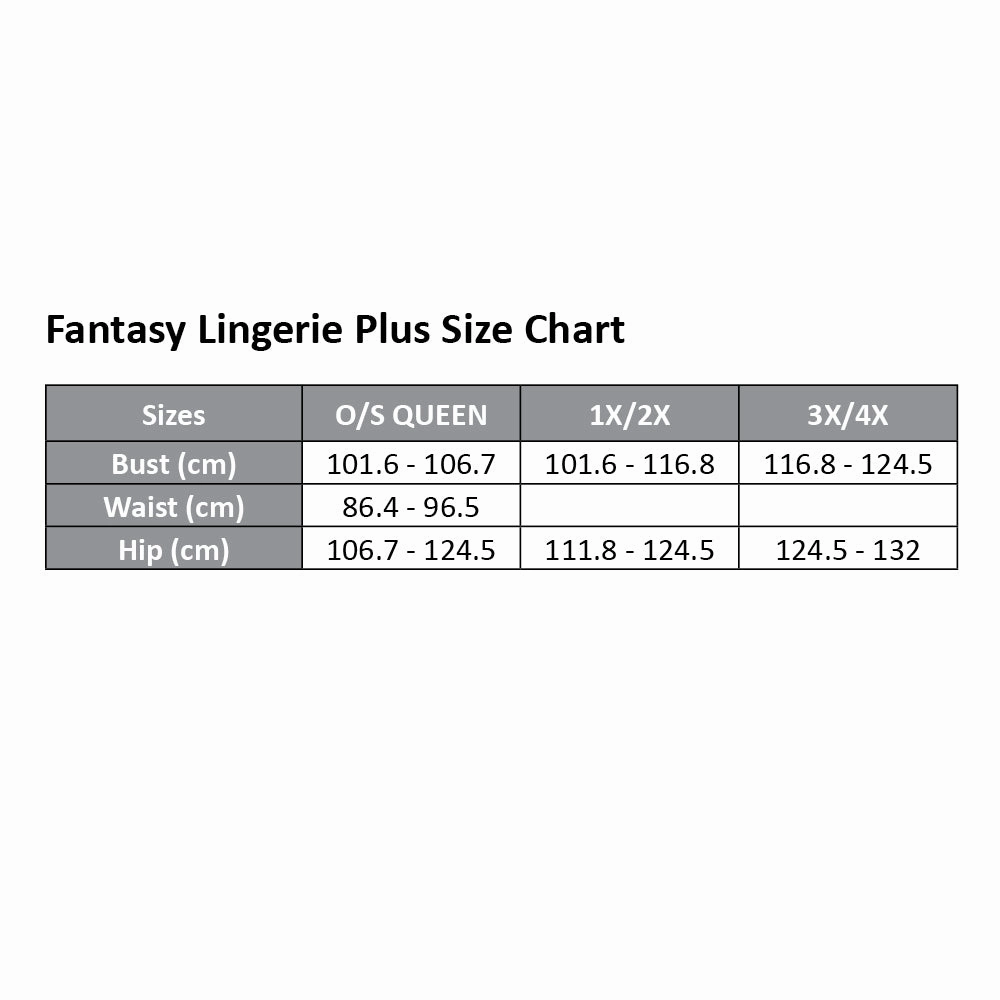 Fantasy Lingerie To The Moon Geometric Gartered Bodystocking - Curvy