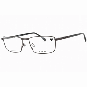 Flexon Men's Eyeglasses - Gunmetal Metal Full Rim Rectangular Frame | FLEXON E1015 033