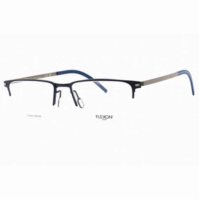 Flexon Men's Eyeglasses - Navy Metal Half Rim Rectangular Frame | FLEXON B2030 412