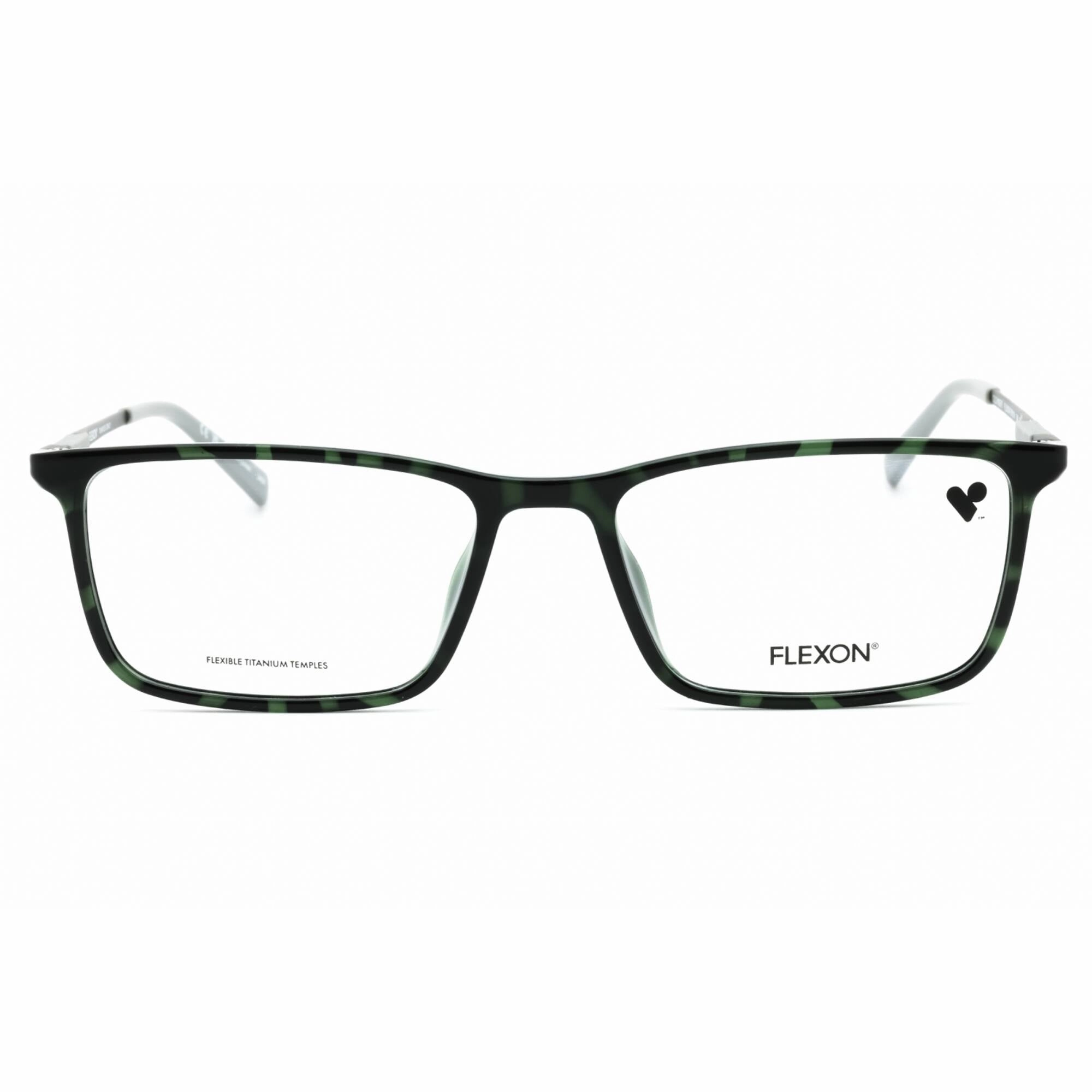 Flexon Men's Eyeglasses - Olive Tortoise Rectangular Shape Frame | FLEXON EP8018 340