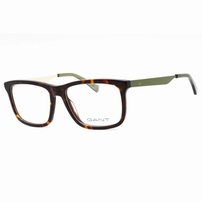 GANT Men's Eyeglasses - Dark Havana Plastic Rectangular Full Rim Frame | GA3294 052