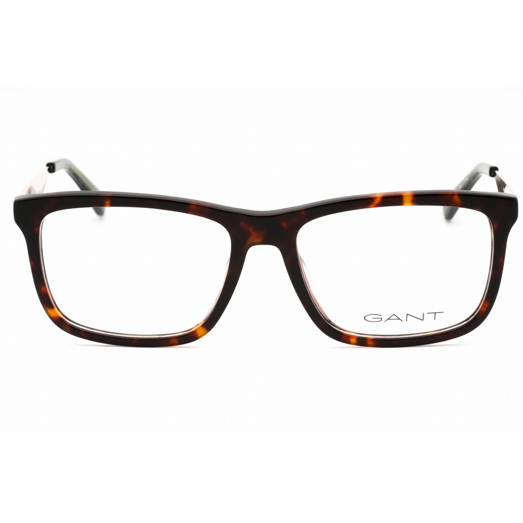 GANT Men's Eyeglasses - Dark Havana Plastic Rectangular Full Rim Frame | GA3294 052