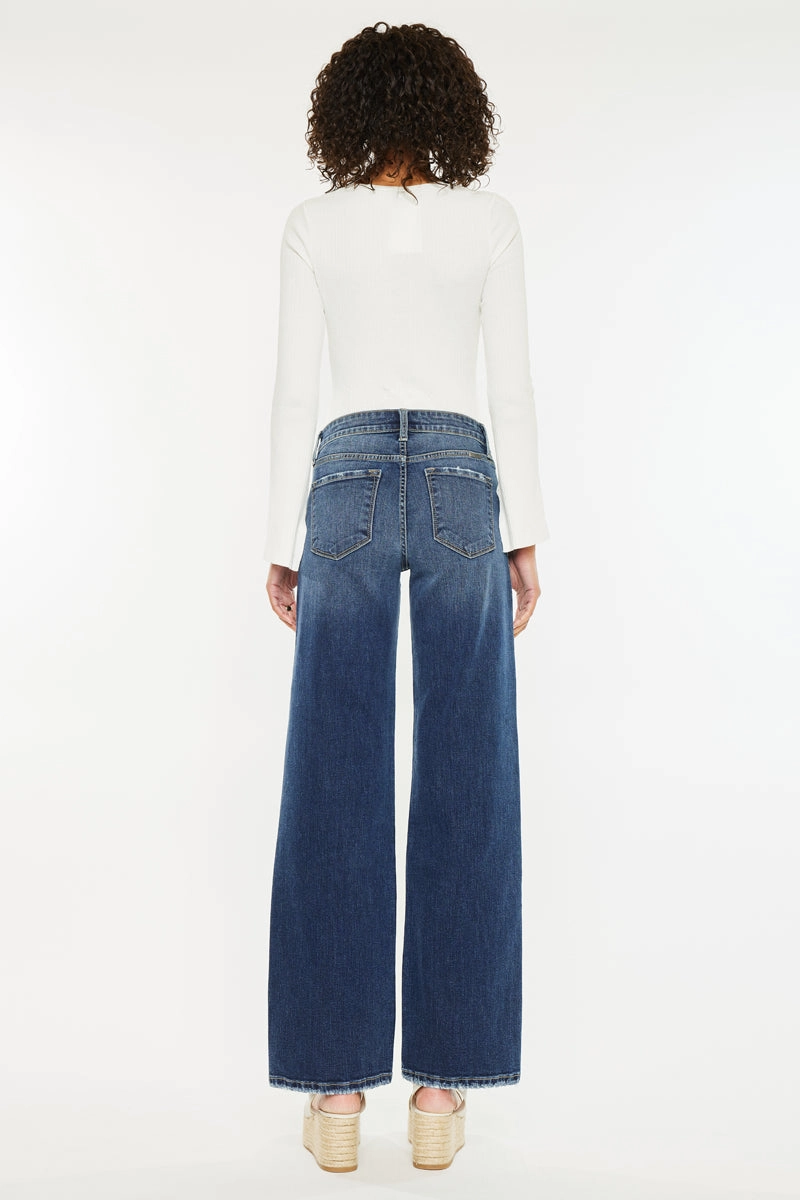 Gemma Essentials Mid Rise Wide Jeans