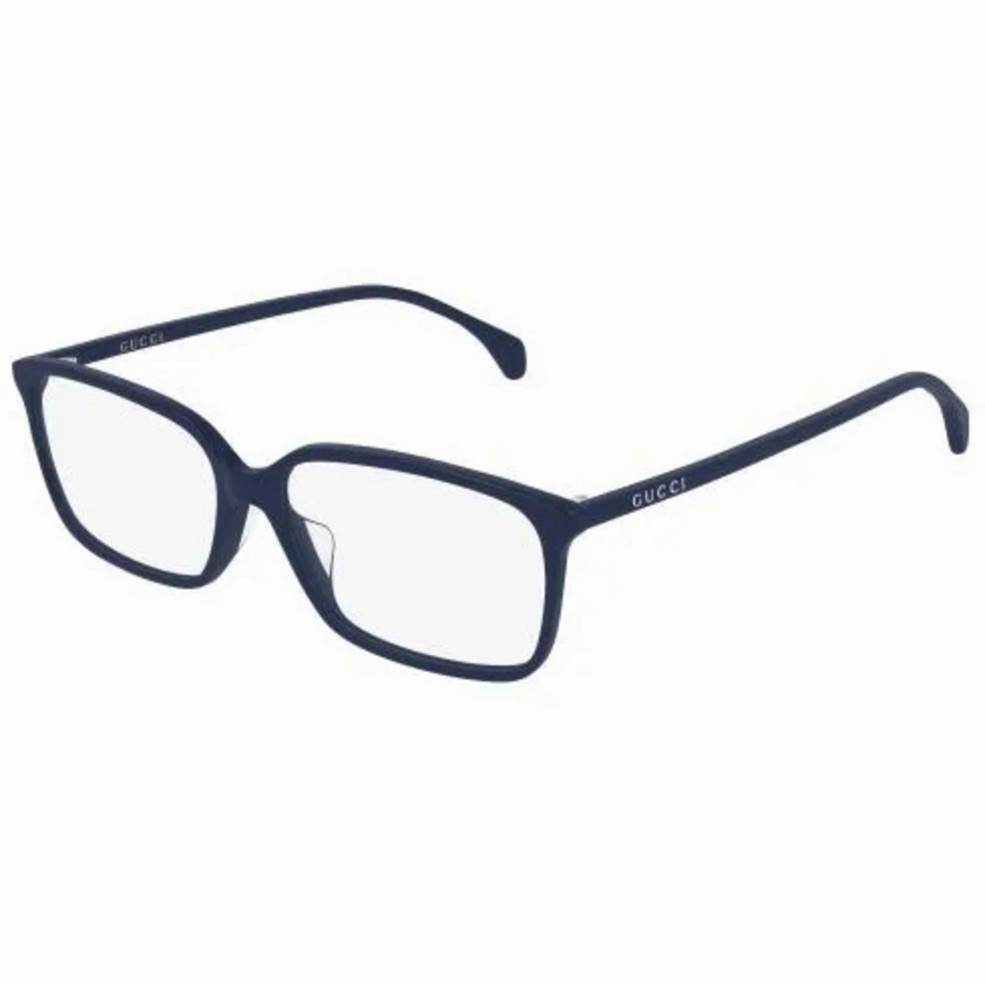 Gucci Men's Eyeglasses - Blue Plastic Full Rim Frame Demo Lens | GUCCI GG0553OA 007