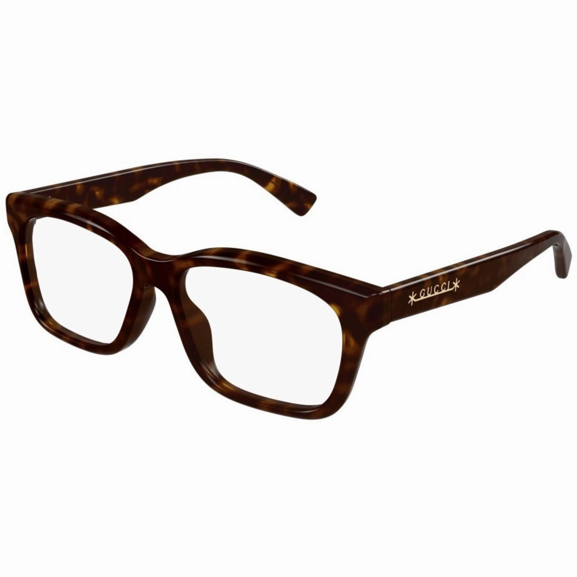 Gucci Men's Eyeglasses - Havana Acetate Rectangular Frame Demo Lens | GG1177OA 002