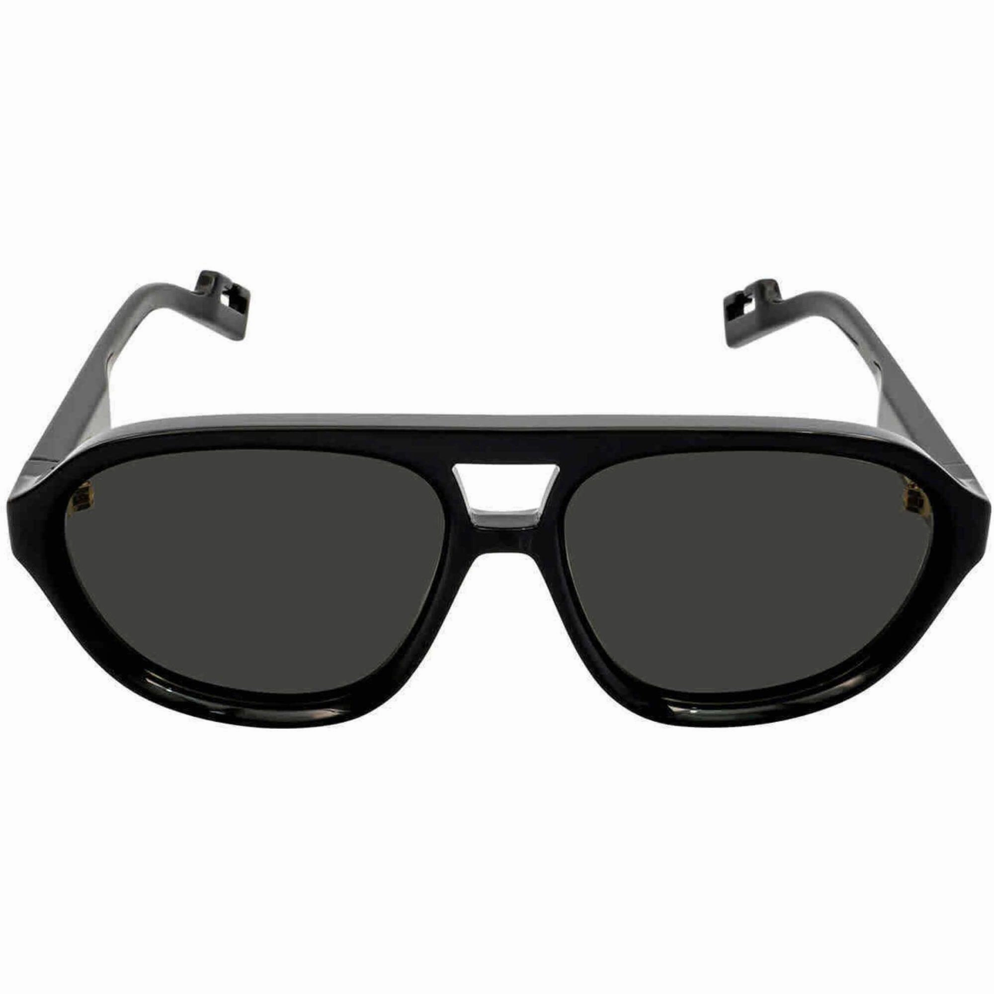 Gucci Men's Sunglasses - Black Injection Full Rim Pilot Frame Grey Lens | GG1239S 004