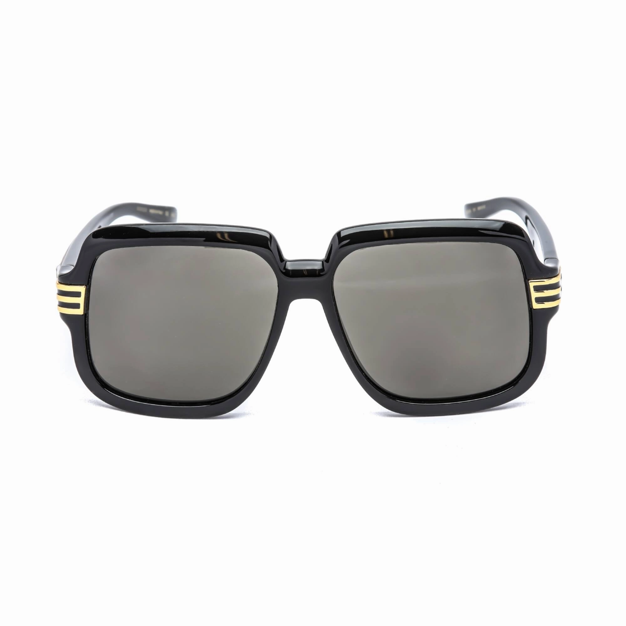 Gucci Men's Sunglasses - Black Plastic Square Full Rim Frame Grey Lens | GG0979S 001