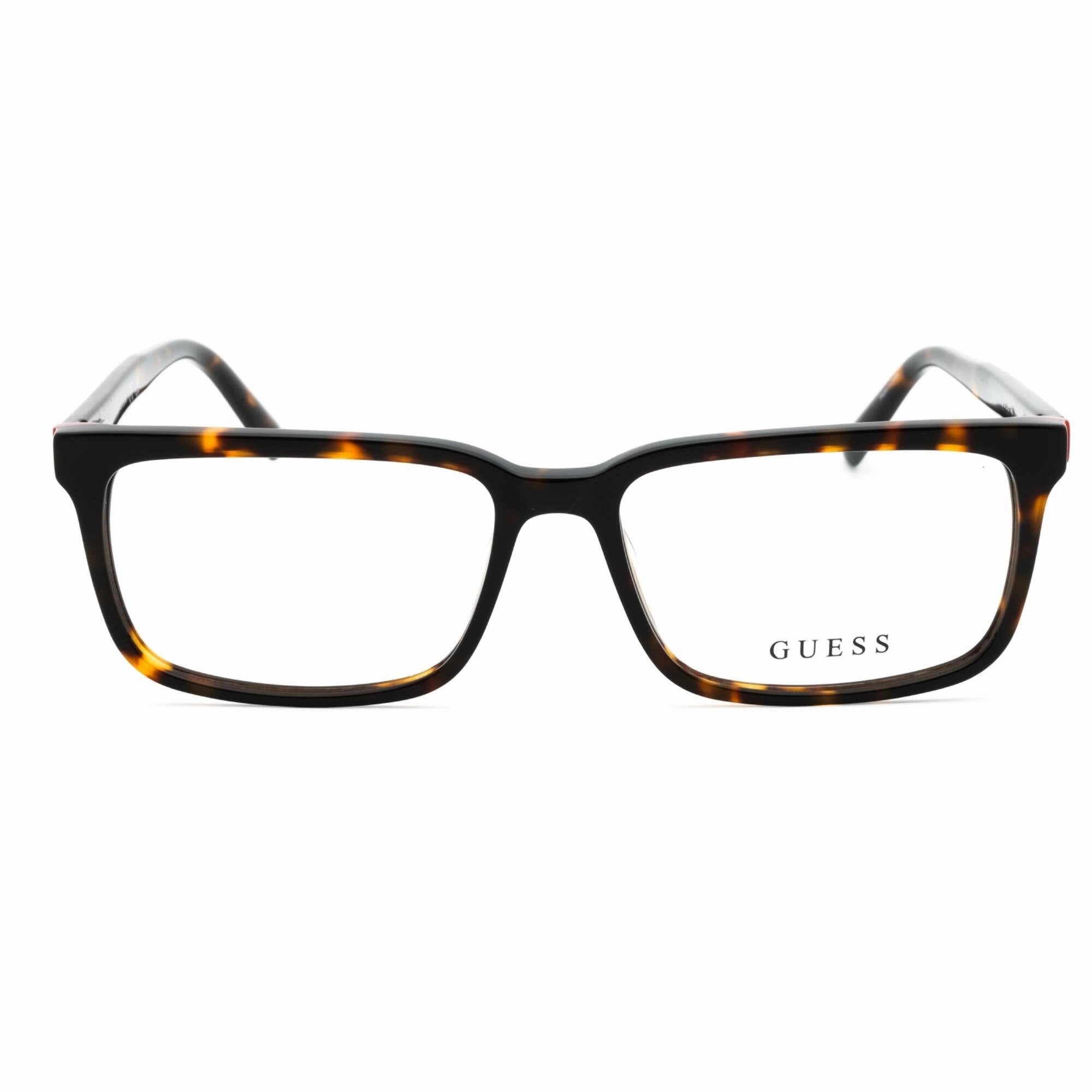 Guess Men's Eyeglasses - Dark Havana Acetate Square Shape Full Rim Frame | GU50068 052