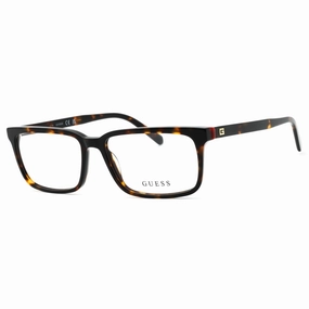 Guess Men's Eyeglasses - Dark Havana Acetate Square Shape Full Rim Frame | GU50068 052