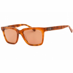 Guess Men's Sunglasses - Brown Lens Havana/Other Plastic Square Frame | GU00064 56E