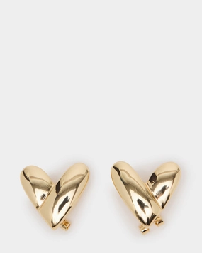 HEART STUD EARRINGS GOLD